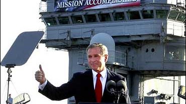 George W. Bush, Mission Accomplished 