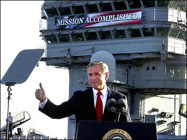 Mission Accomplished Banner Could Go on Display at Bush Library - CBS News