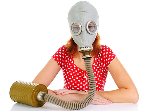 gas mask, woman, istockphoto, 4x3 