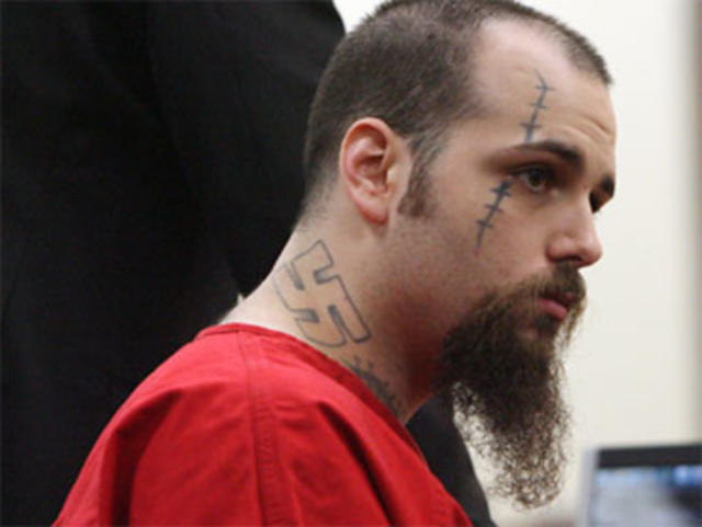 Man with 'murder' face tattoo sentenced for murder