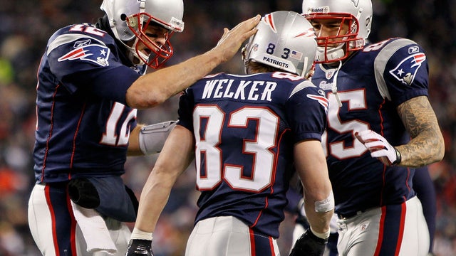 Tom Brady, Wes Welker, Aaron Hernandez 