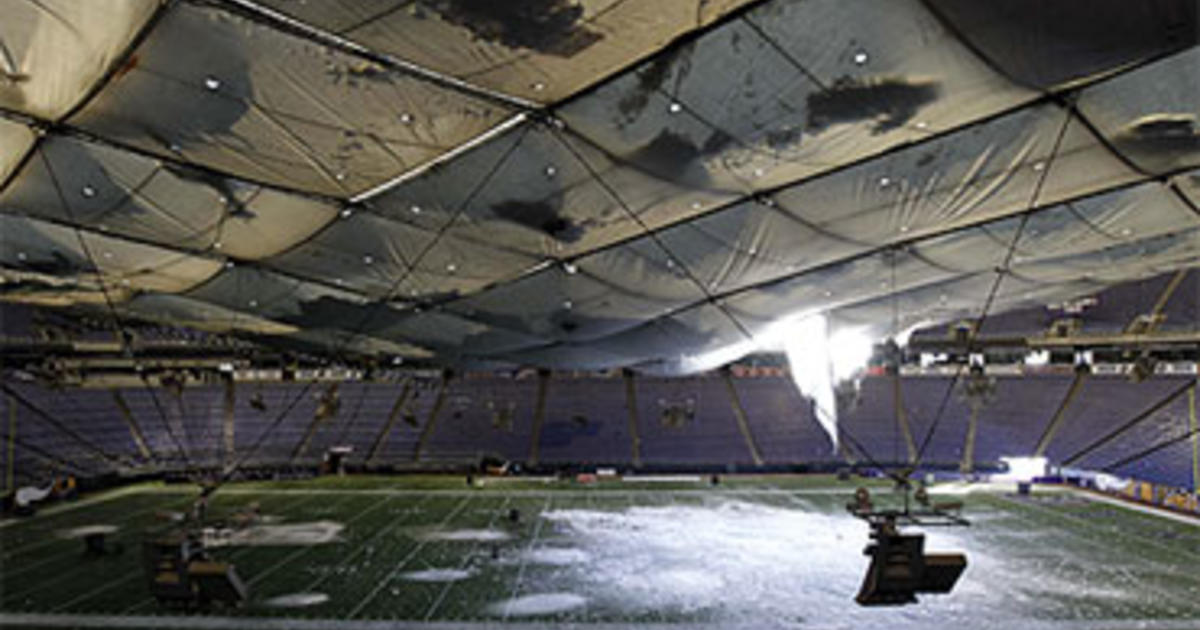 Metrodome Roof Collapse Caught On Tape Cbs News