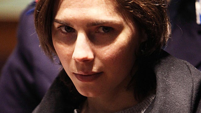 Amanda Knox in Perugia's Court of Appeal during the second session of her appeal against her conviction for the murder of Meredith Kercher on December 11, 2010 in Perugia, Italy. 