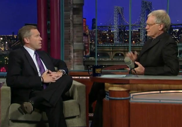 Brian Williams and David Letterman 
