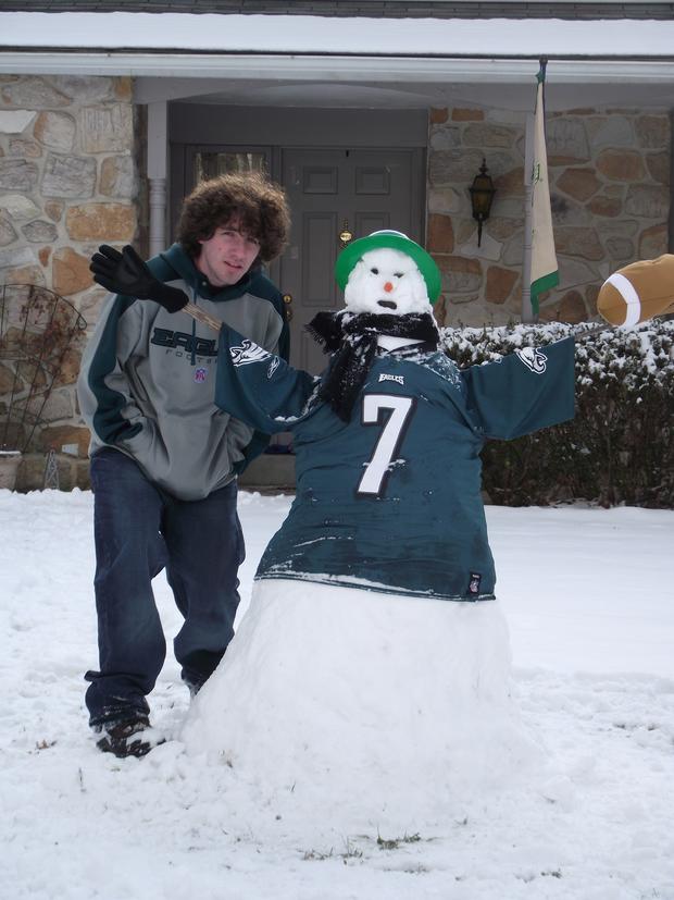 Vick snowman made by kevin kaiser in churchville 