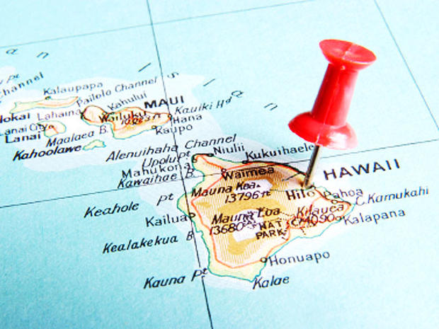 hawaii, state map, generic, 4x3 