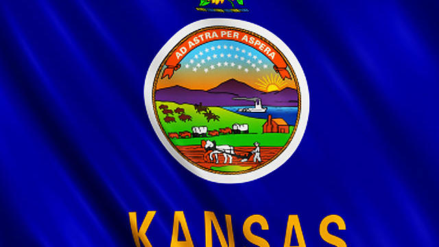 kansas, state flag, generic, 4x3 