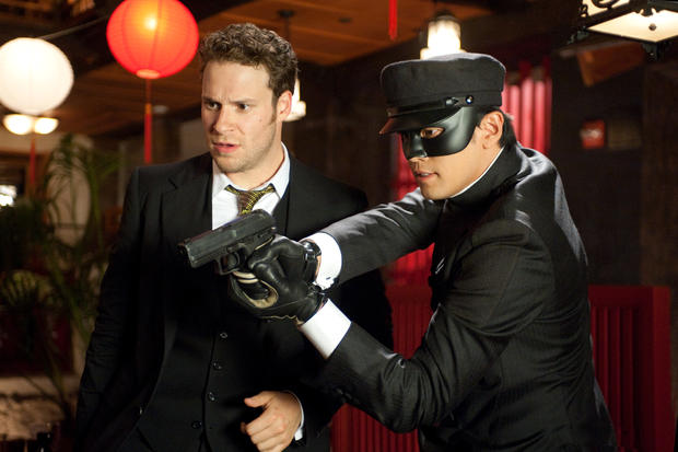 Seth Rogen, left, and Jay Chou  in a scene from "The Green Hornet" 