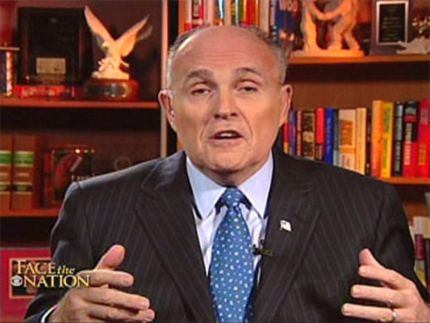 Former New York City Mayor Rudy Giuliani on "Face the Nation," Jan. 16, 2011. 