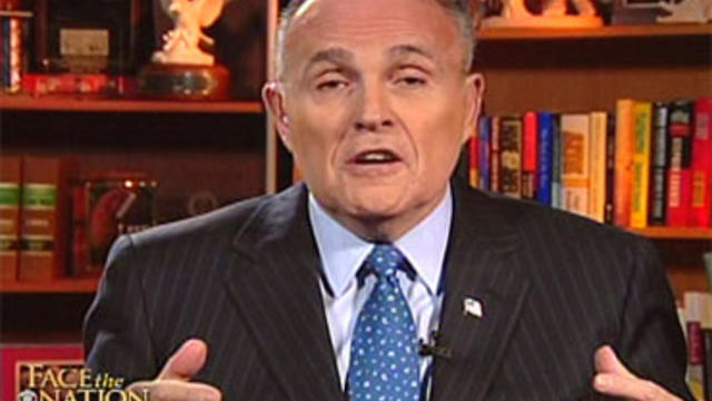 Former New York City Mayor Rudy Giuliani on "Face the Nation," Jan. 16, 2011.  