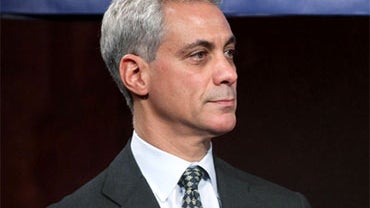Rahm Emanuel, Chicago mayoral candidate and former White House chief of staff, introduces President Clinton at a campaign rally Jan. 18, 2011, in Chicago. Emanuel is considered the front-runner in the race to replace Richard Daley as mayor of Chicago. (Ph 