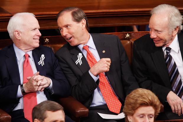 John McCain, Mark Udall and Joe Lieberman 