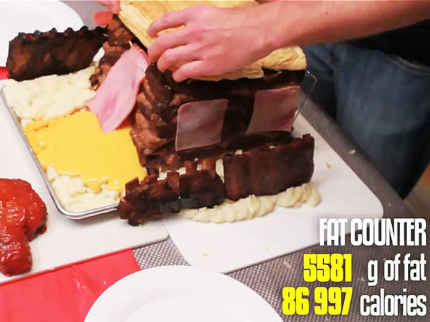 Epic Mealtime's 87,000 calorie "Slaughterhouse." 