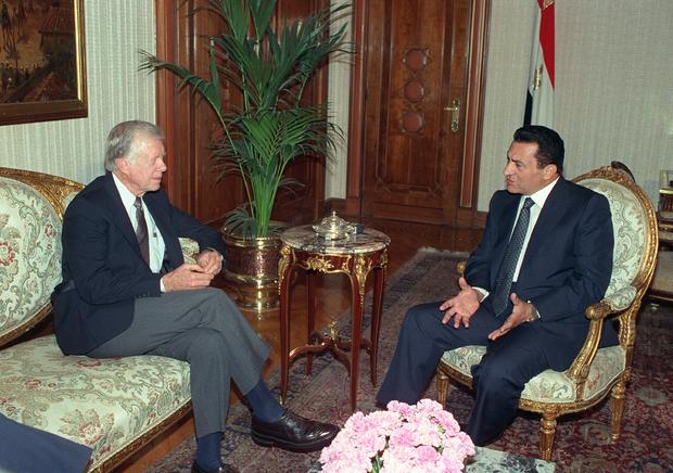 Jimmy Carter and Hosni Mubarak 