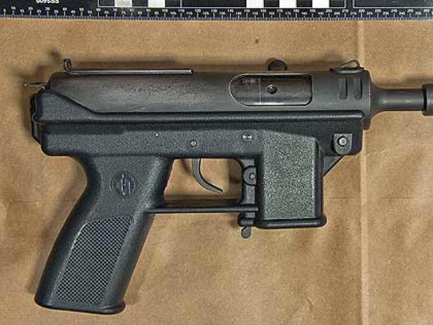 The semi-automatic TEC-9 gun found in Dookhran's possession. 