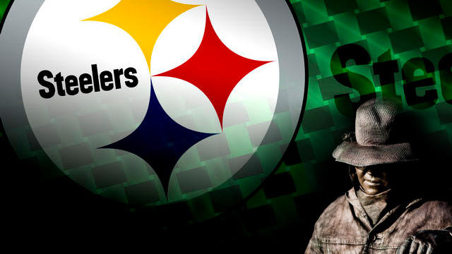 steelworker over Steelers logo  