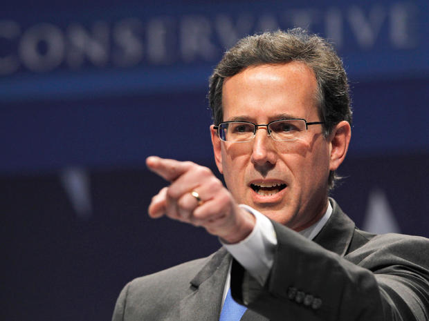 Former Pennsylvania Sen. Rick Santorum addresses the Conservative Political Action Conference 