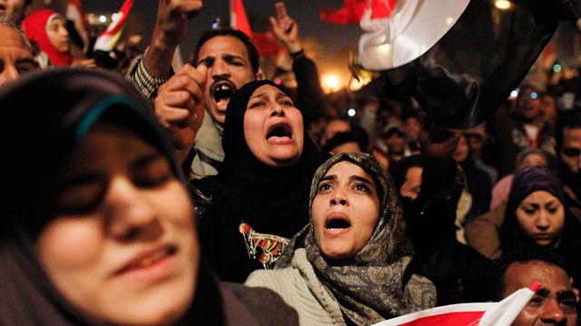 Egyptian women celebrate  