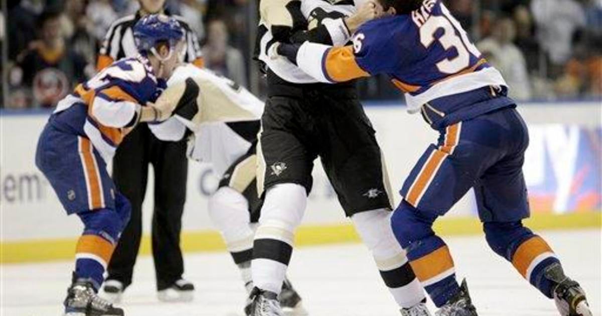 Islanders Beat Penguins With Fists And Sticks - CBS News