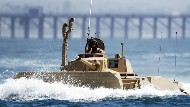 A prototype of a Marine Expeditionary Fighting Vehicle 