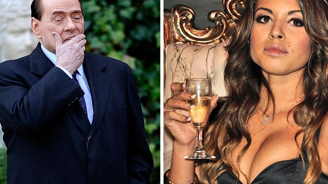 Former Prime Minister Silvio Berlusconi and witness Karima El Mahroug 