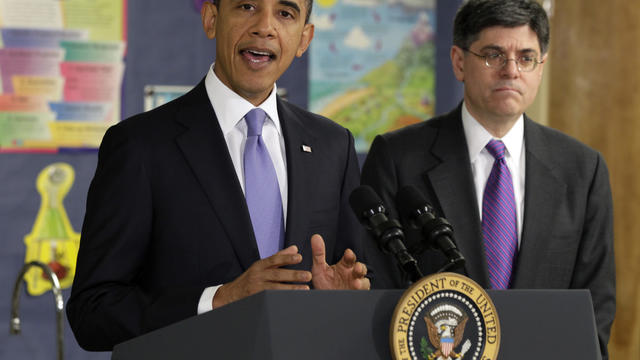 President Obama with Office of Management and Budget Director Jacob Lew 