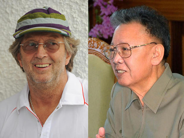 North Korean leader Kim Jong and rock guitarist Eric Clapton 