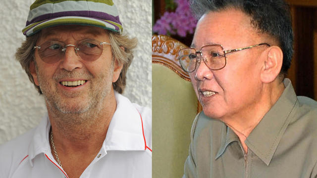 North Korean leader Kim Jong and rock guitarist Eric Clapton  