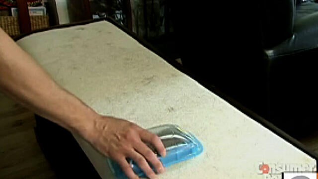 Consumer reports tersting claims made in TV ad for the Pledge Pet Fabric Sweeper 