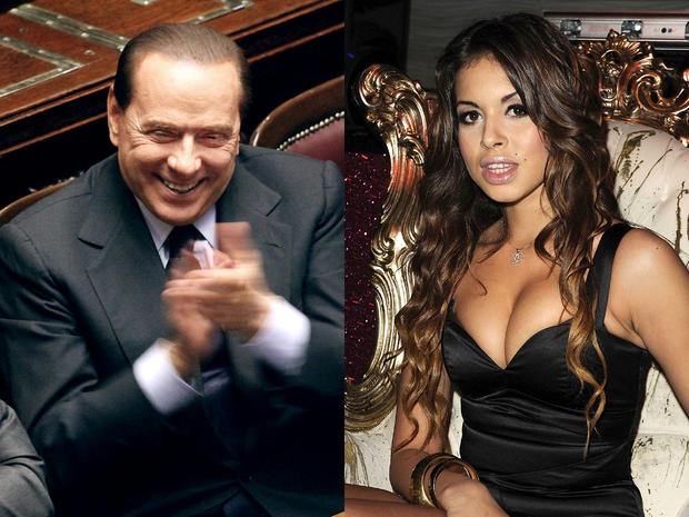 Italian Prime Minister Silvio Berlusconi and alleged teen mistress "Ruby Heartbreaker" (real name Karima el-Mahroug). 