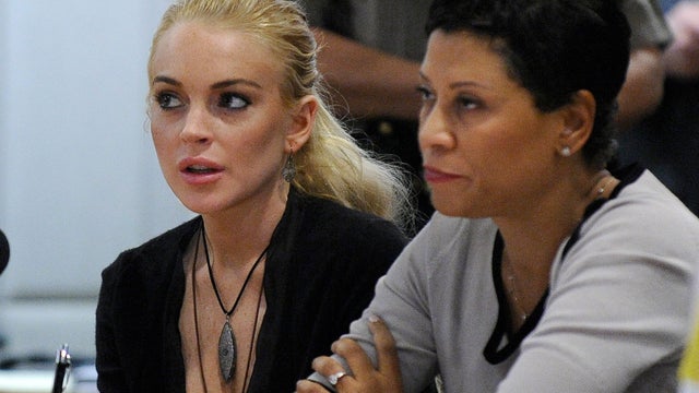 Lindsay Lohan arrives at Los Angeles Superior Court 