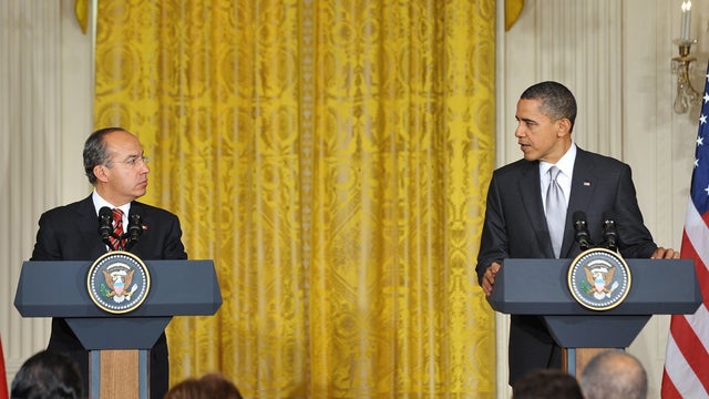 U.S. President Barack Obama and Mexican President Felipe Calder 