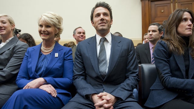 Ben Affleck and Cindi McCain on Capitol Hiill March 8, 2011. (Getty Images)  