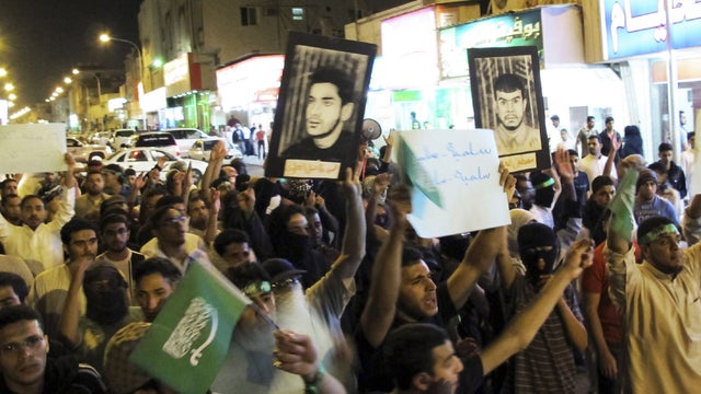 Saudi Shiite protesters 