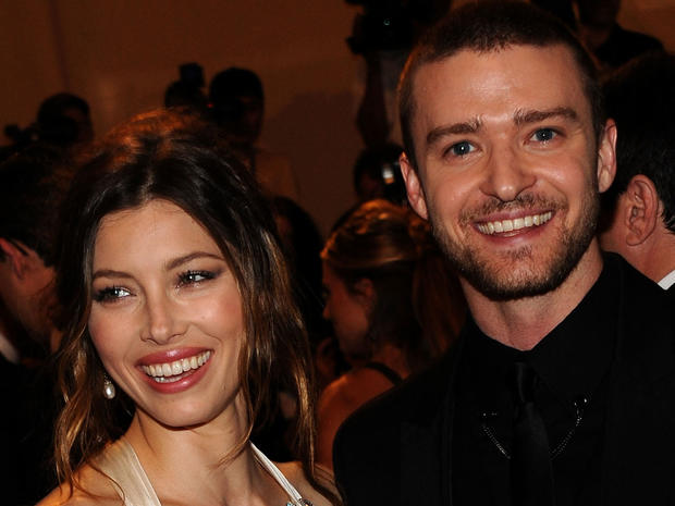 Jessica Biel and Justin Timberlake attend the Costume Institute Gala Benefit at The Metropolitan Museum of Art on May 3, 2010, in New York. 
