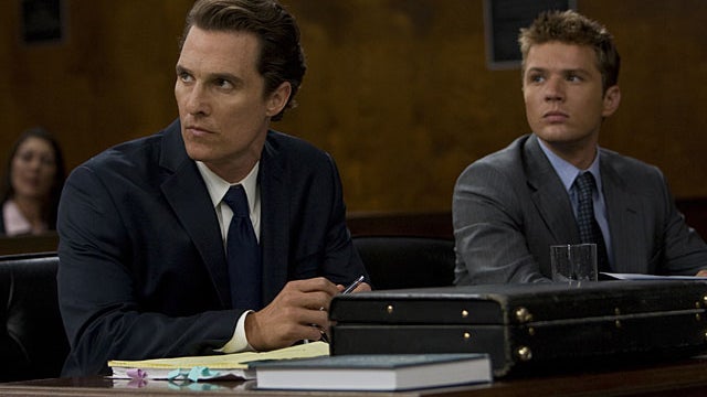 Matthew McConaughey, left, and Ryan Phillippe are shown in a scene from "The Lincoln Lawyer." 