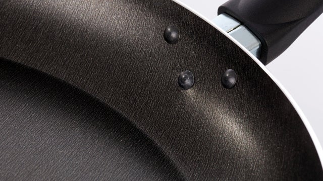 Detail of the Teflon surface in a frying pan 