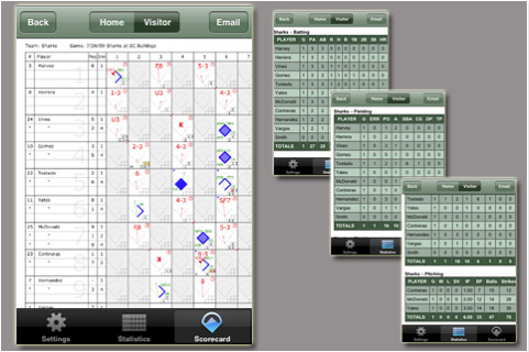 ESPN iScore, available on iOS and Android, lets you score baseball games via your smartphone or tablet. 