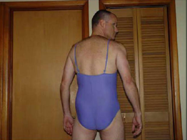 Russell Williams self portrait modeling women's underwear 