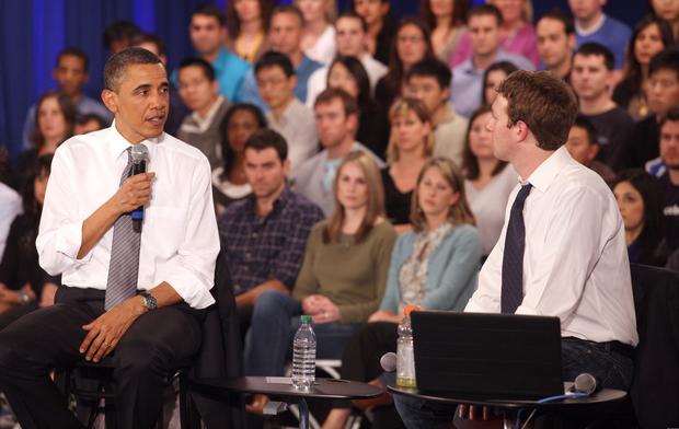 President Obama and Facebook chief executive Mark Zuckerberg hold town hall in Palo Alto. 