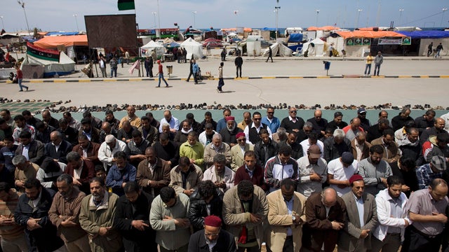 Funeral of a Libyan rebel fighter 