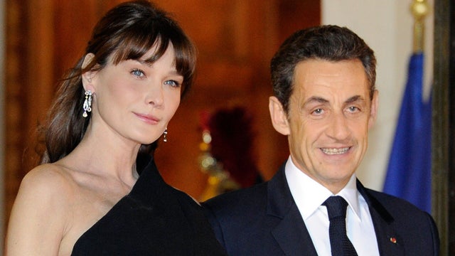 French President Nicolas Sarkozy and his wife Carla Bruni-Sarkozy on March 2, 2011, in Paris.  