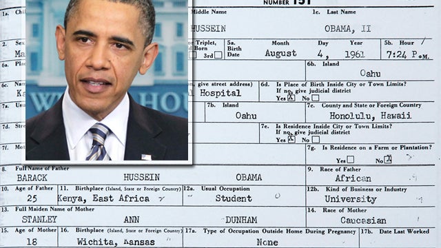 President Barack Obama birth certificate 