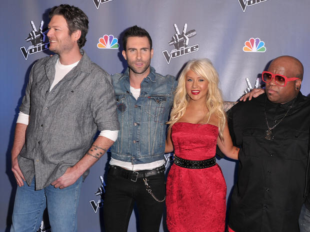 The "coaches" of NBC's new show "The Voice" 