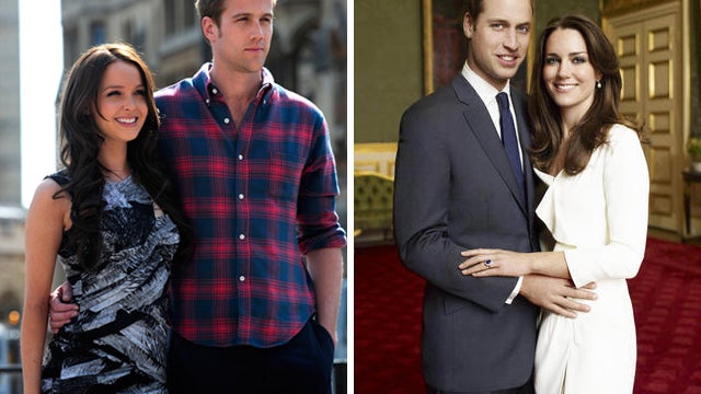 Actors Camilla Luddington and Nico Evers-Swindell and Kate Middleton. Prince William 