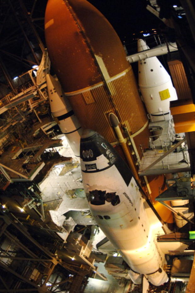 US space shuttle Endeavour is prepped fo 
