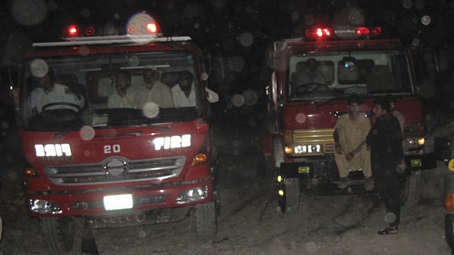 Area where a military helicopter crashed in Abbottabad, Pakistan 