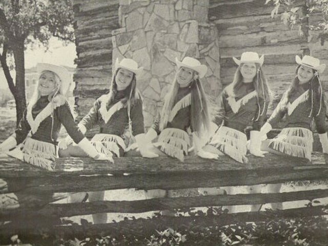 Lisa Stone, second from right, and her Mesquite High School drill teammates in 1976. 
