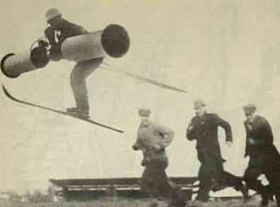 April Fool's Day photo of a man flying 