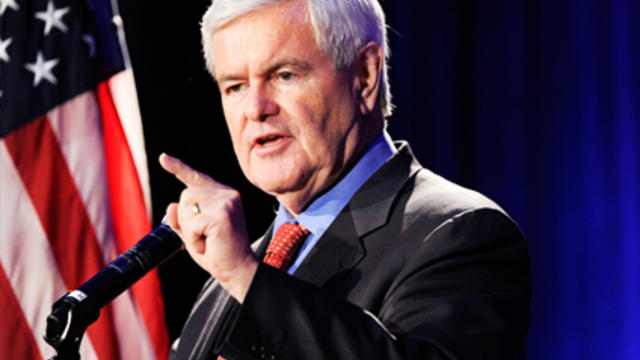 Newt Gingrich speaks to the Georgia Republican Party, Friday, May 13, 2011, in Macon, Ga. Gingrich recently announced he would seeking the party nomination for President. 